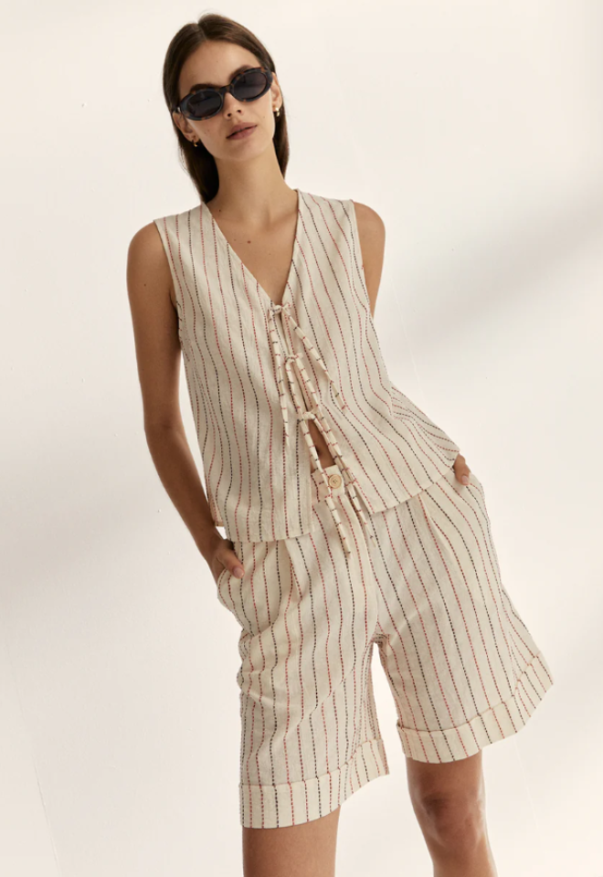 Blusa effetto Gilet con fiocchi -  46