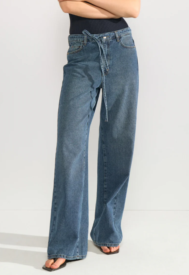 Nubrooklyn hr wide jeans -  S