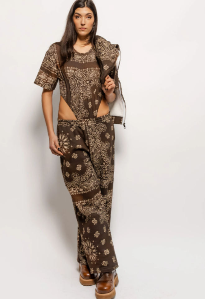 Pantaloni Tuta Oversize in Cotone Fantasia Bandana – don't@me -  XS/S