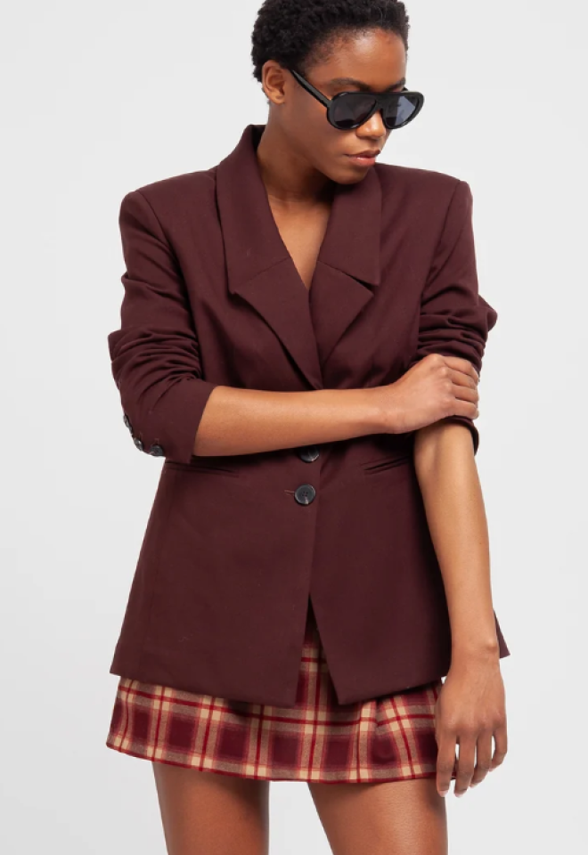 Blazer Monopetto Sartoriale in Gabardina – Wheili Zeng -  S