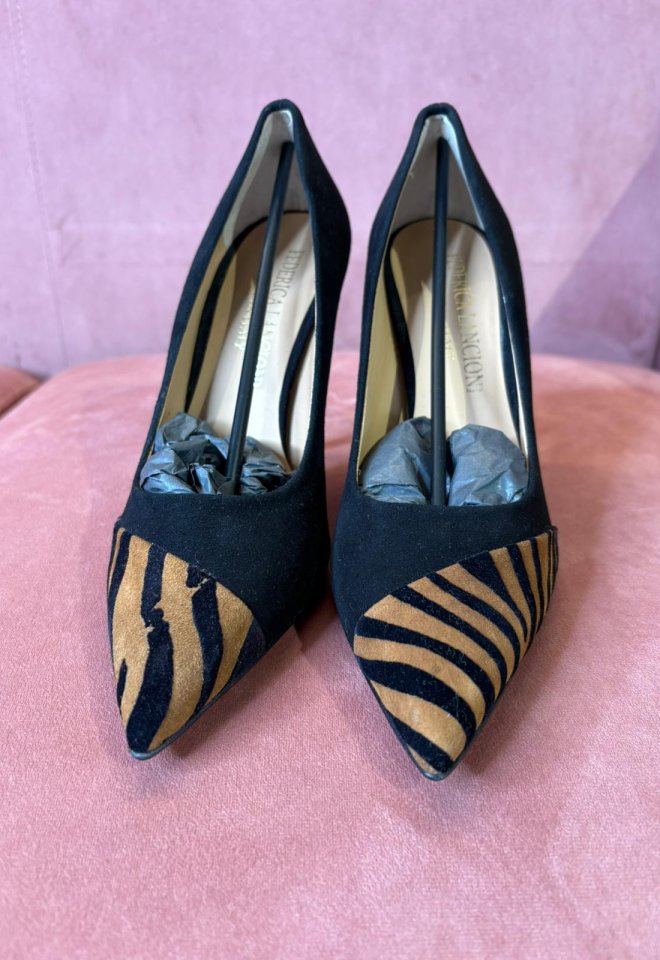 Décolleté scamosciate con punta zebrata – Federica Lancioni -  37