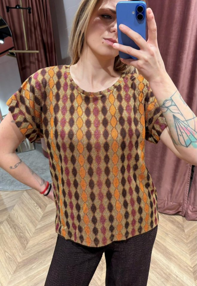 Maglia Malia oblò oro _ Luce -  S