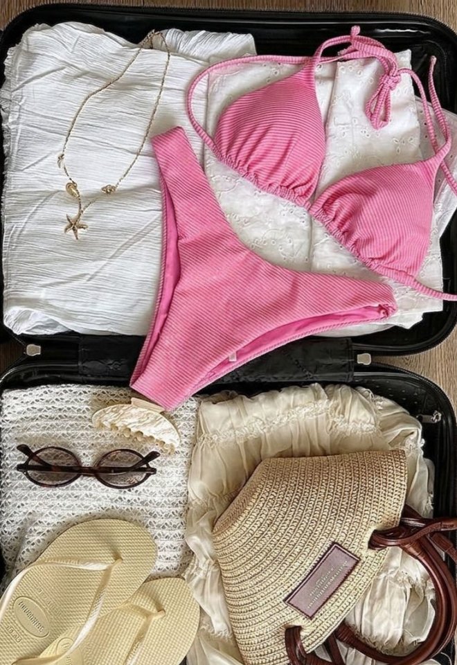Bikini triangolo rosa lurex Mina – Matinée -  S