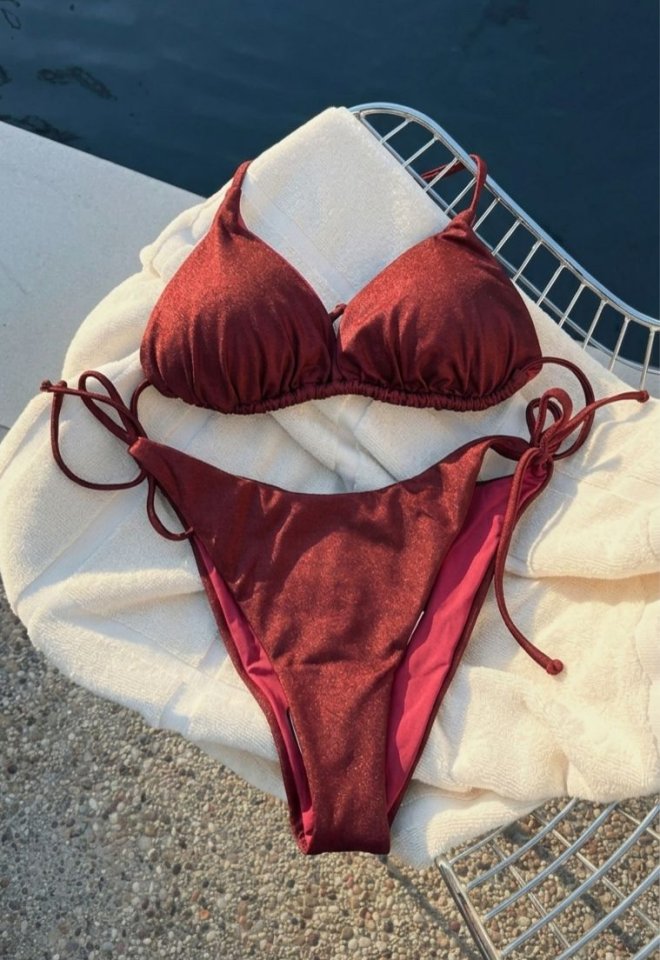 Bikini triangolo vino lucido Kate – Matinée -  S