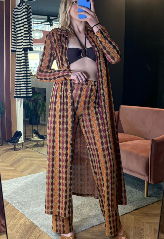 Pantalone Polinesia fantasia oblò in viscosa – Luce Studio -  S