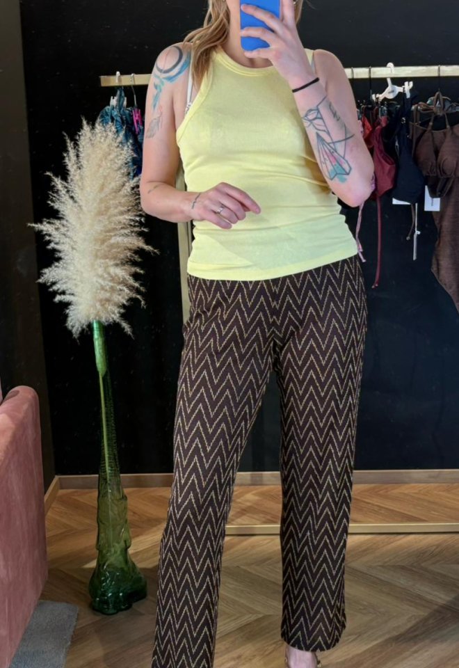 Pantalone Partanna fantasia Everest marrone – Luce Studio -  S