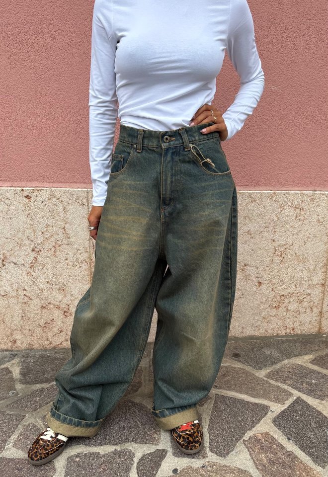 Jeans Balloon Fit Vintage Wash – Front Street -  S
