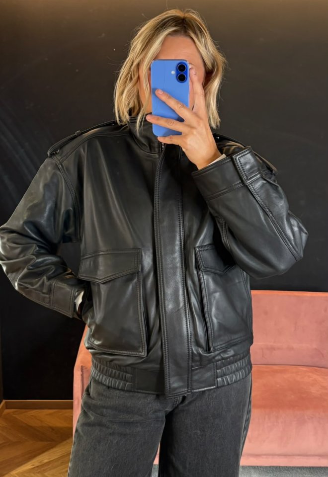 Giubbotto Bomber in Vera Pelle Thalia– Twist & Tango -  S