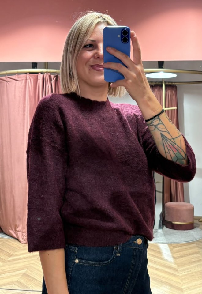 Maglione Nuriette Selma (Prugna / Bordeaux) – Nümph -  S
