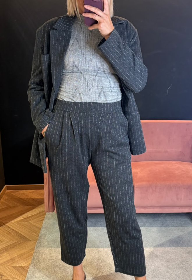 Pantalone a Sigaretta Gessato "Pandora" – Luce Studio -  S