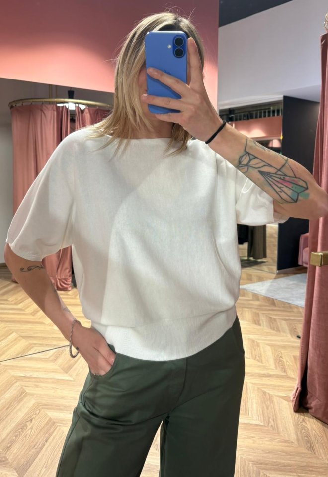 Maglia in Cotone Panna – Nümph -  S