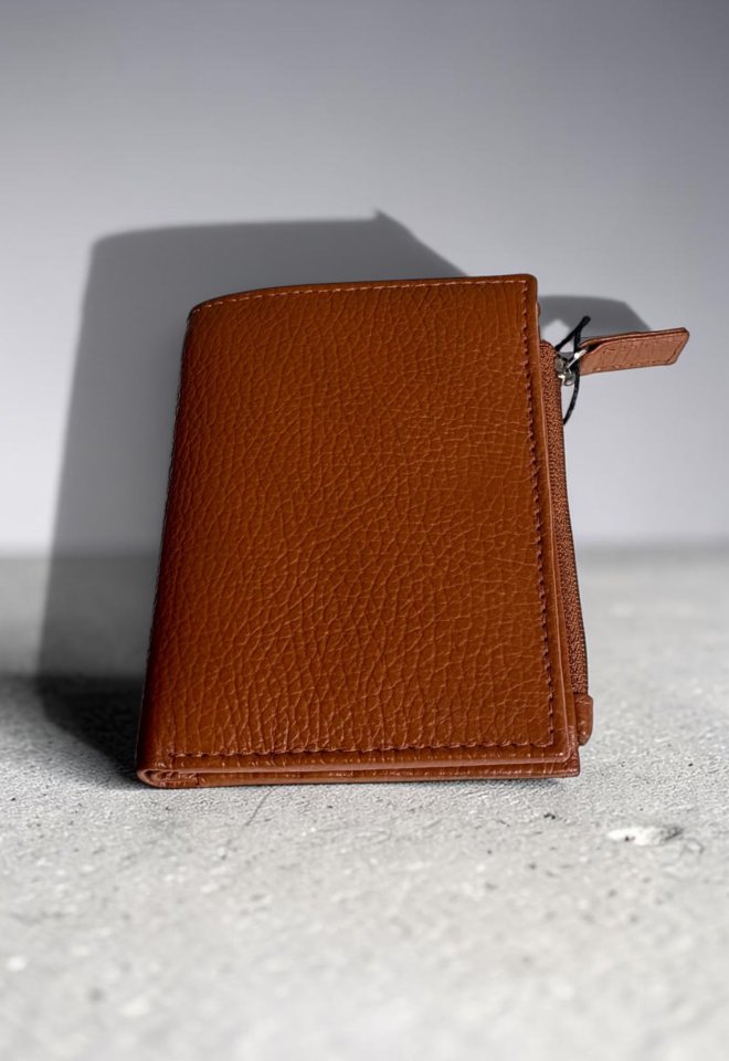 Portafoglio in Vera Pelle con Zip e Bottone – Star Bags - Ciclamino