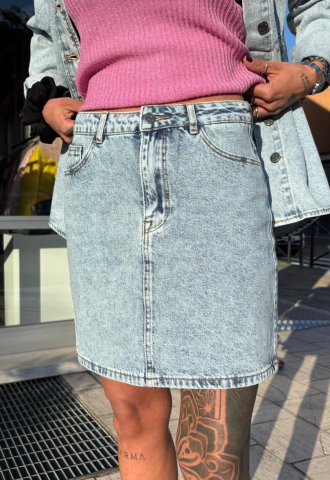Minigonna Denim Chiaro  -  38