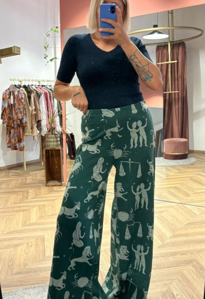 Pantalone Palazzo Paloma Variante Oroscopo Salvia– Luce Studio -  S