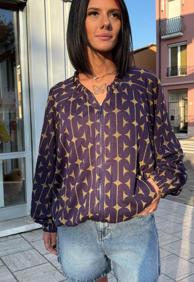 Bomber Camerun _Luce  - Viola -  XS/S